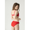 Red period knickers heavy flow organic cotton three-quarter view