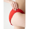 Red period underwear close-up