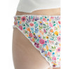 Culotte menstruelle fleurs gros plan